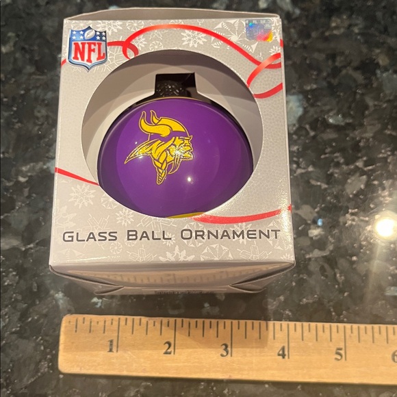 Minnesota Vikings Glass Ornament - Picture 5 of 5
